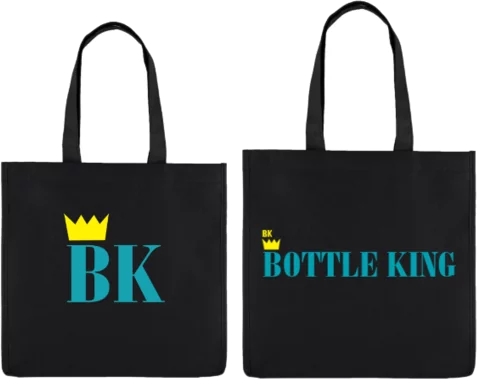 Bottle King Black Wine Tote Bag - 6 Bottles