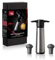 Vacu Vin Wine Saver Stainless Steel Pump W Sto