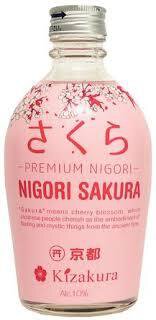 ソフトドリンク Sakura Kizakura Premium Nigori Sakura Cherry Blossom Rice Wine Sake 300ML