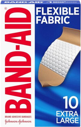Band Aid Brand Adhesive Bandages Flexible Fabric Extra Large 10pk All One Size