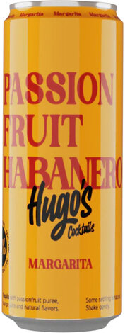 Hugo's Cocktails Passionfruit Habanero Margarita Cocktail Can