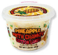 Cotton Candy Pinapple With Chamoy
