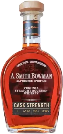A. Smith Bowman Straight Bourbon Cask Strength 10 Year 139.7 Proof Batch #4
