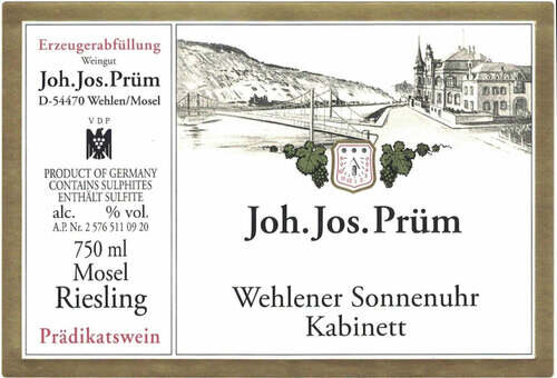 Joh. Jos. Prüm Riesling Wehlener Sonnenuhr Kabinett