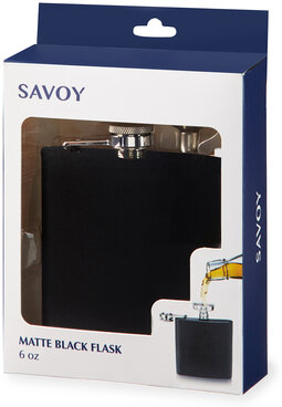 Matte Black Flask With Funnel