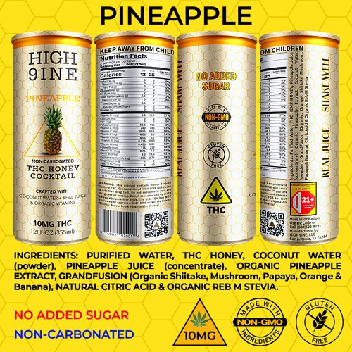 High 9ine Pineapple 10mg THC Honey Cocktail