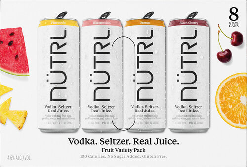 Nutrl Vodka Seltzer Variety 12oz, 8-Pack CANS
