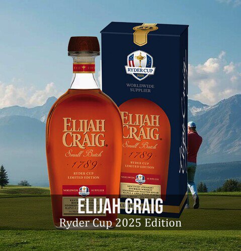 Elijah Craig 'Ryder Cup' Toasted Barrel Straight Bourbon Whisky 2025