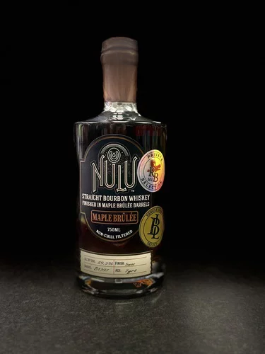 NULU STRAIGHT BOURBON WHISKEY FINISH IN MAPLE BRULEE BARRELLS SINGLE BARREL
