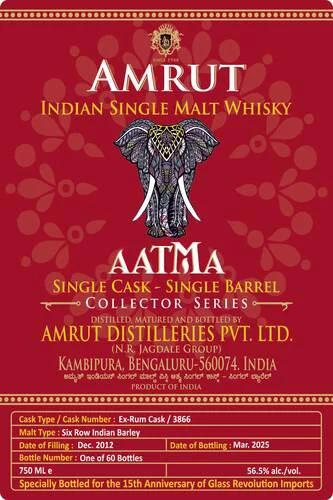 Amrut 'Aatma' 12 Year Ex Rum Cask #3866 Single Malt Whisky - 750ml