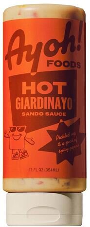 Ayoh Hot Giardinayo Sando Sauce 12oz