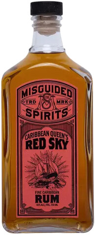 Misguided Caribbean Queen S Red Sky Silver Rum 1l