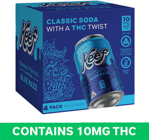 Keef Blue Razz 10mg THC Classic Soda