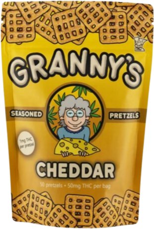 Grannys Cheddar Pretzels 50mg THC