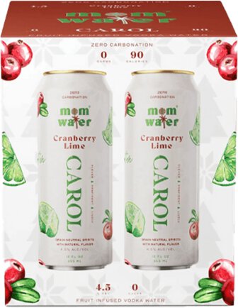 MOM WATER CRANBERRY RTD COCKTAIL CANS