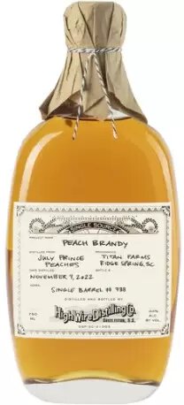 High Wire Distilling Single Source Peach Brandy Matthiasson Barrel Finish 750ml 44 Abv