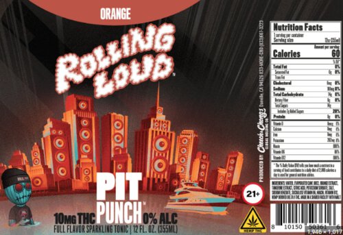 Cheech & Chong Rolling Loud Pit Punch Orange 10mg Thc