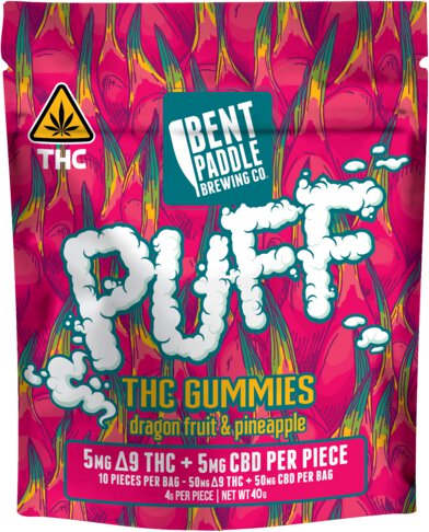 Bent Paddle Puff Dragon Fruit Pineapple 5mg Thc 5mg Cbd