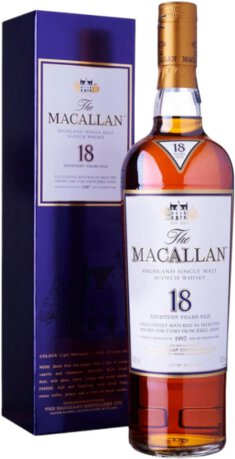 Macallan 18 Year Old Single Malt Sherry Oak Cask 1997 (700mL)