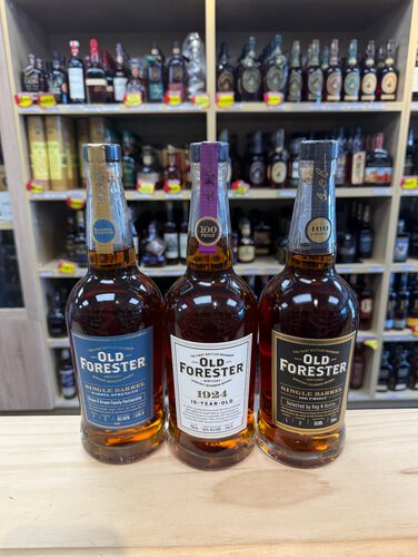 Old Forester 1924 10 Year & Single Barrel 3 bottles Bundle