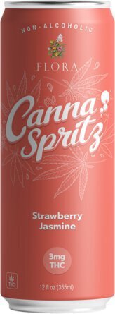 Canna Spritz 3mg Thc Strawberry Jasmine Seltzer