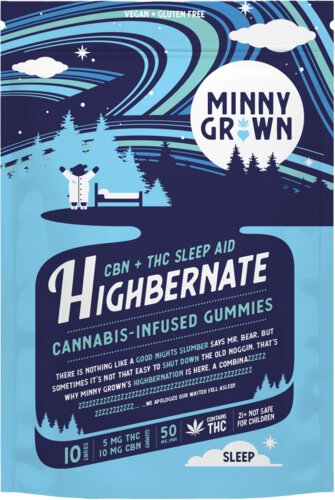 Minny Grown 5mg Thc 10mg Cbn Hihbernate Gummies