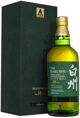 Hakushu Japanese Whisky 18 Year Peated 100 Anniversary