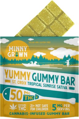 Minny Grown Saint Croix Sunrise Yummy Gummy Bar 50mg Thc