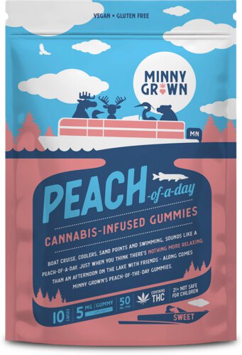 Minny Grown Peach Of A Day Gummies Delta 10pc