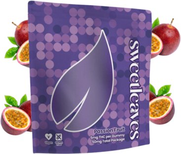 Sweet Leaves Passion Fruit 5mg THC Gummy