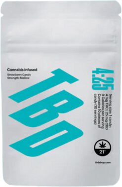 Tbd Strawberry Gummy 4mg 25mg Blue