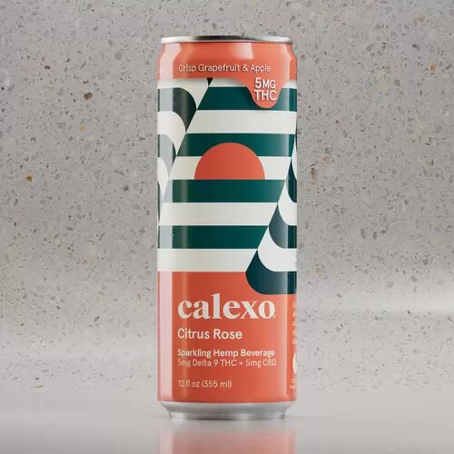 Calexo Citrus Rose Sparkling Hemp Beverage (Infused 5mg THC + 5mg CBD)