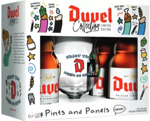 Duvel Collection Belgian Beer Gift Set W Glass Ln