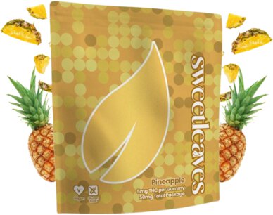 Sweet Leaves Pineapple 5mg THC Gummy