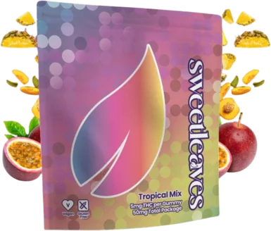 Sweet Leaves Tropical Mix 5mg THC Gummy