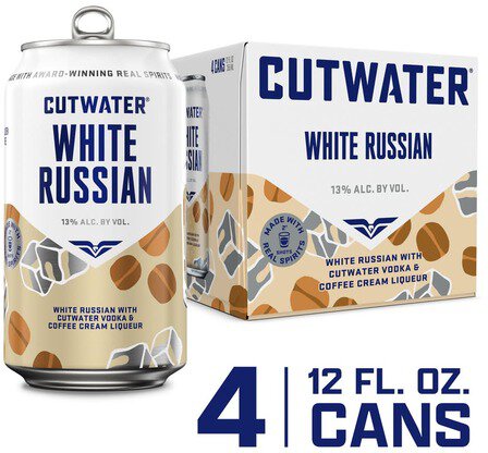 Cutwater Spirits White Russian Vodka (4 x 12 fl oz)