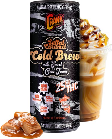Crank Cannabis Salted Caramel Cold Brew 25mg THC