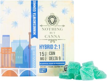 Nothing But Canna Minnesnowta Gummies Hybrid 15mg Pieces 150mg Bag