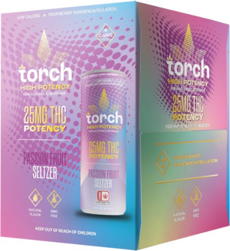 Torch Passion Fruit 25mg THC Seltzer