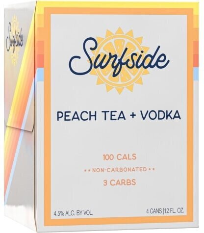 Surfside Peach Tea Vodka (4-Pack) Cans