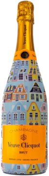Veuve Clicquot Brut Blue Row Houses Wrap