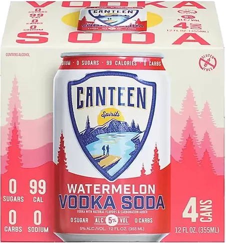 Canteen Spirits Ready to Drink Watermelon Vodka Soda