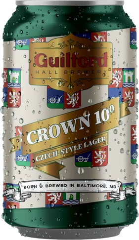 GUILFORD HALL CROWN 10 CZECH LAGER CANS