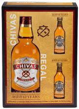 Chivas Regal 12 Year Blended Scotch Whisky Gift Set with Two 50ml