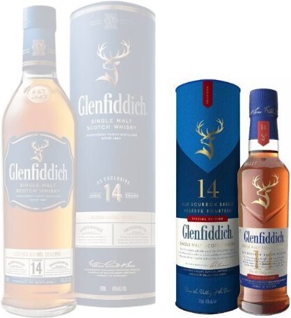GLENFIDDICH 14 YO SINGLE MALT SCOTCH 375ML