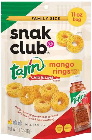 Snak Club Tajin Mango Rings Chili Lime Snack Size