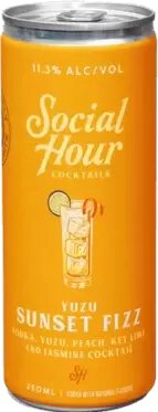 Social Hour Cocktails Yuzu Sunset Fizz RTD Cans