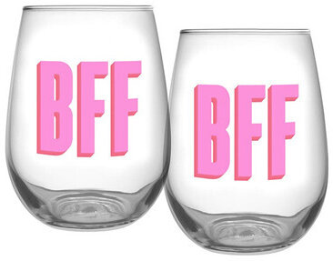 Bff Wine Glass Set