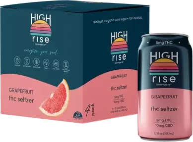 High Rise Grapefruit D9 Seltzer 5mg Thc 10mg Cbd