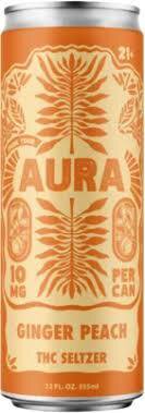 Aura Ginger Peach Seltzer 10mg Thc